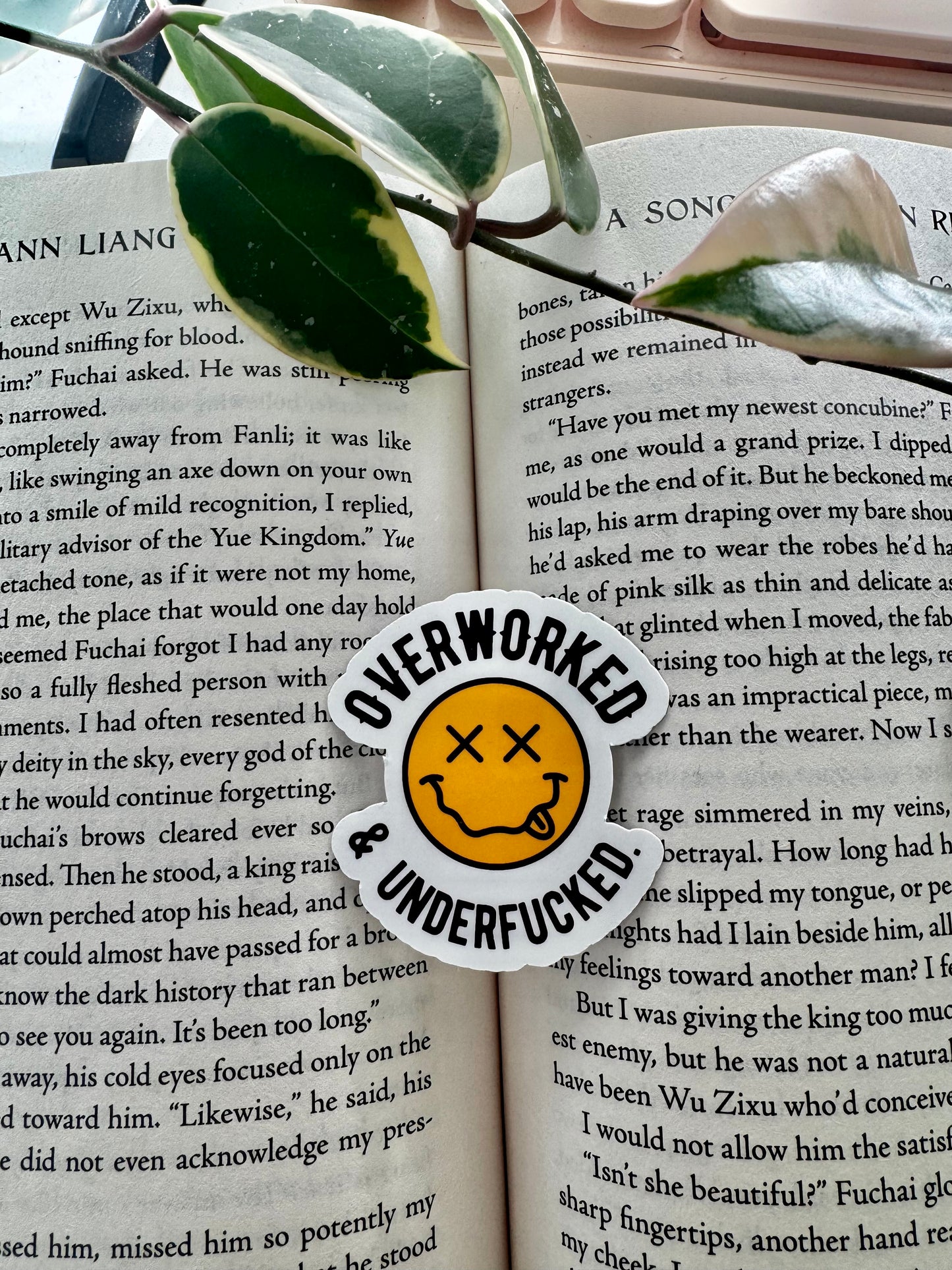 Overworked and Underfucked Sticker