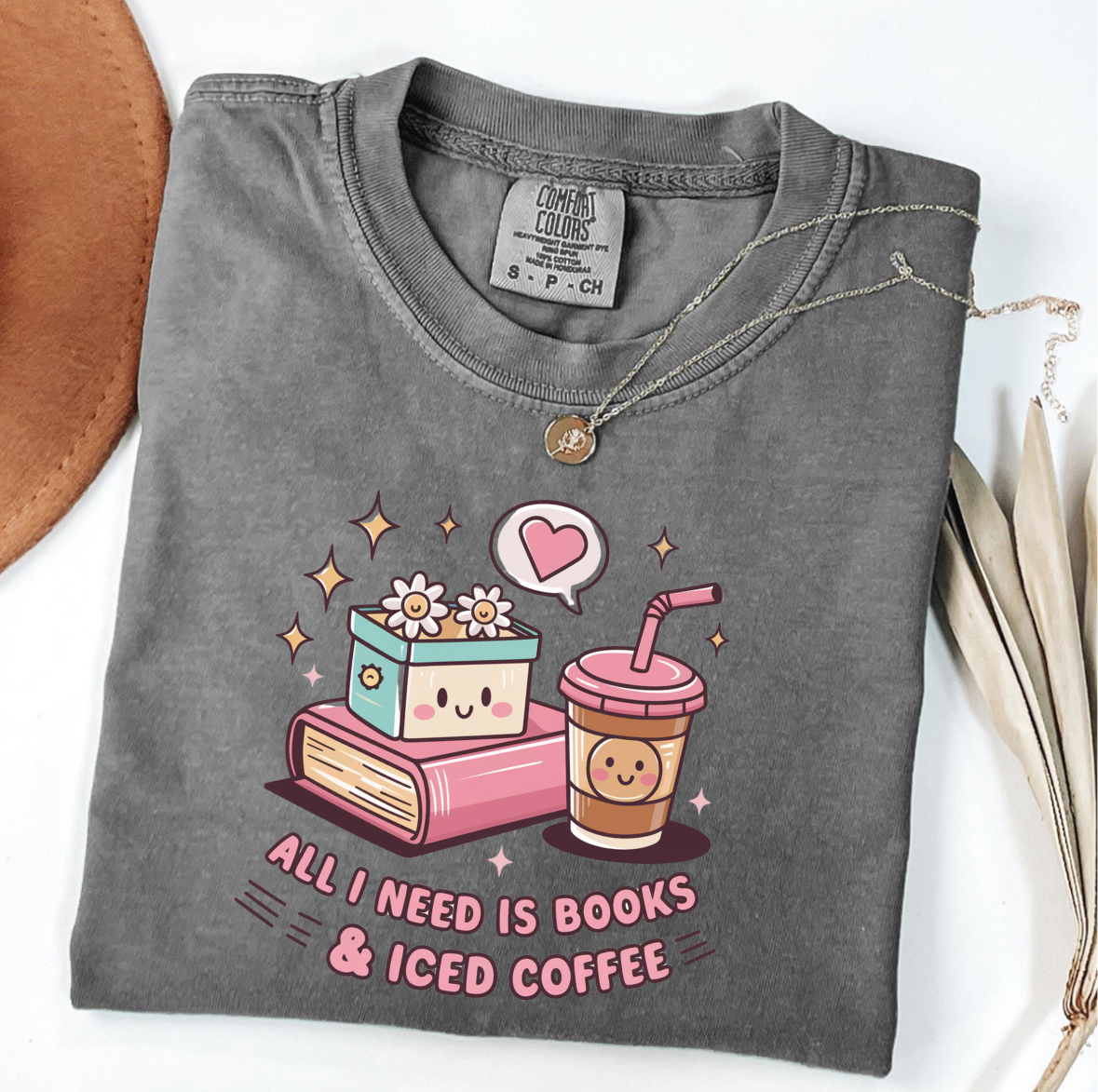 Books & Iced Coffee T-Shirt