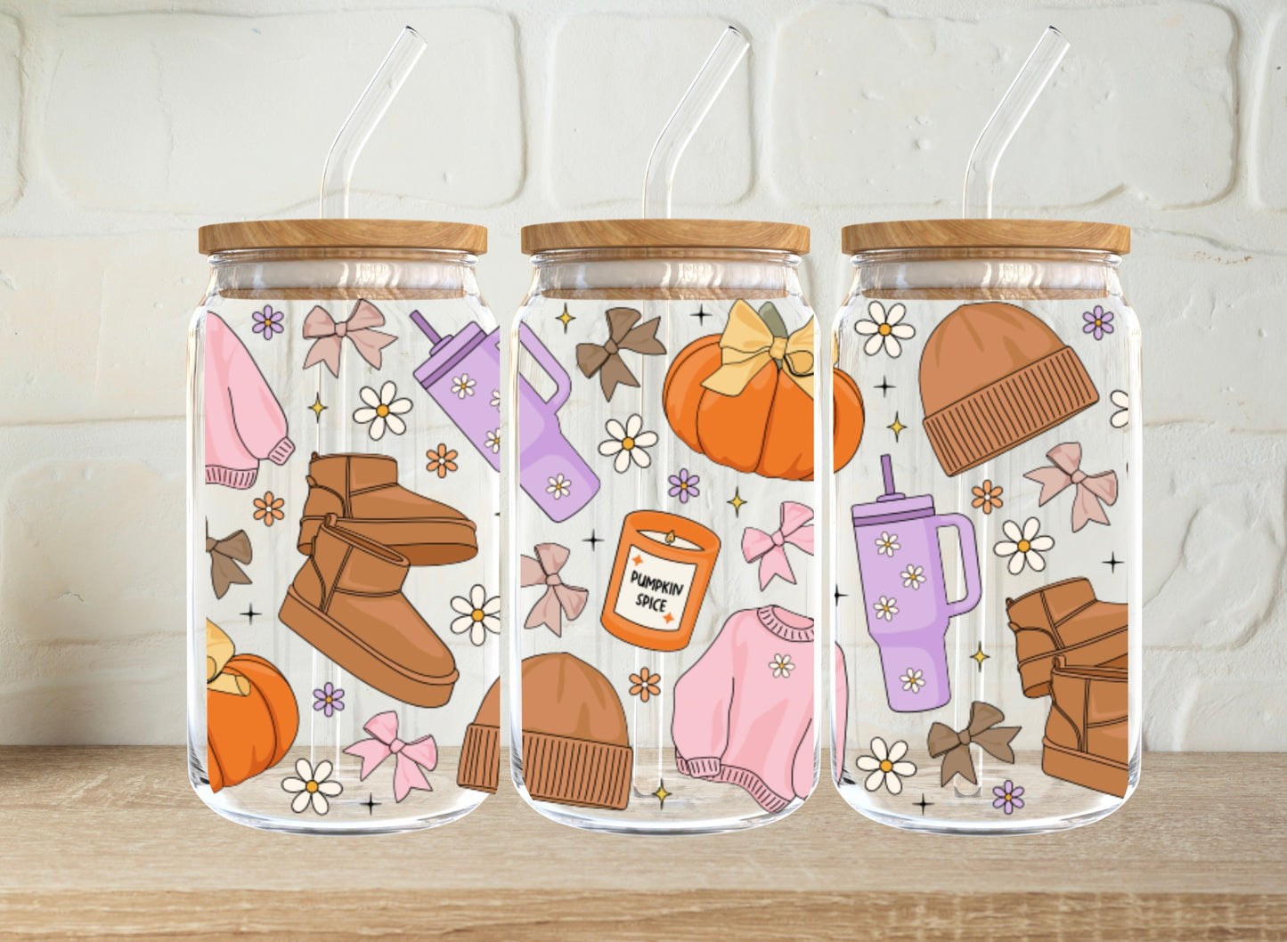 Cozy Girl Fall 16oz Libbey Cup