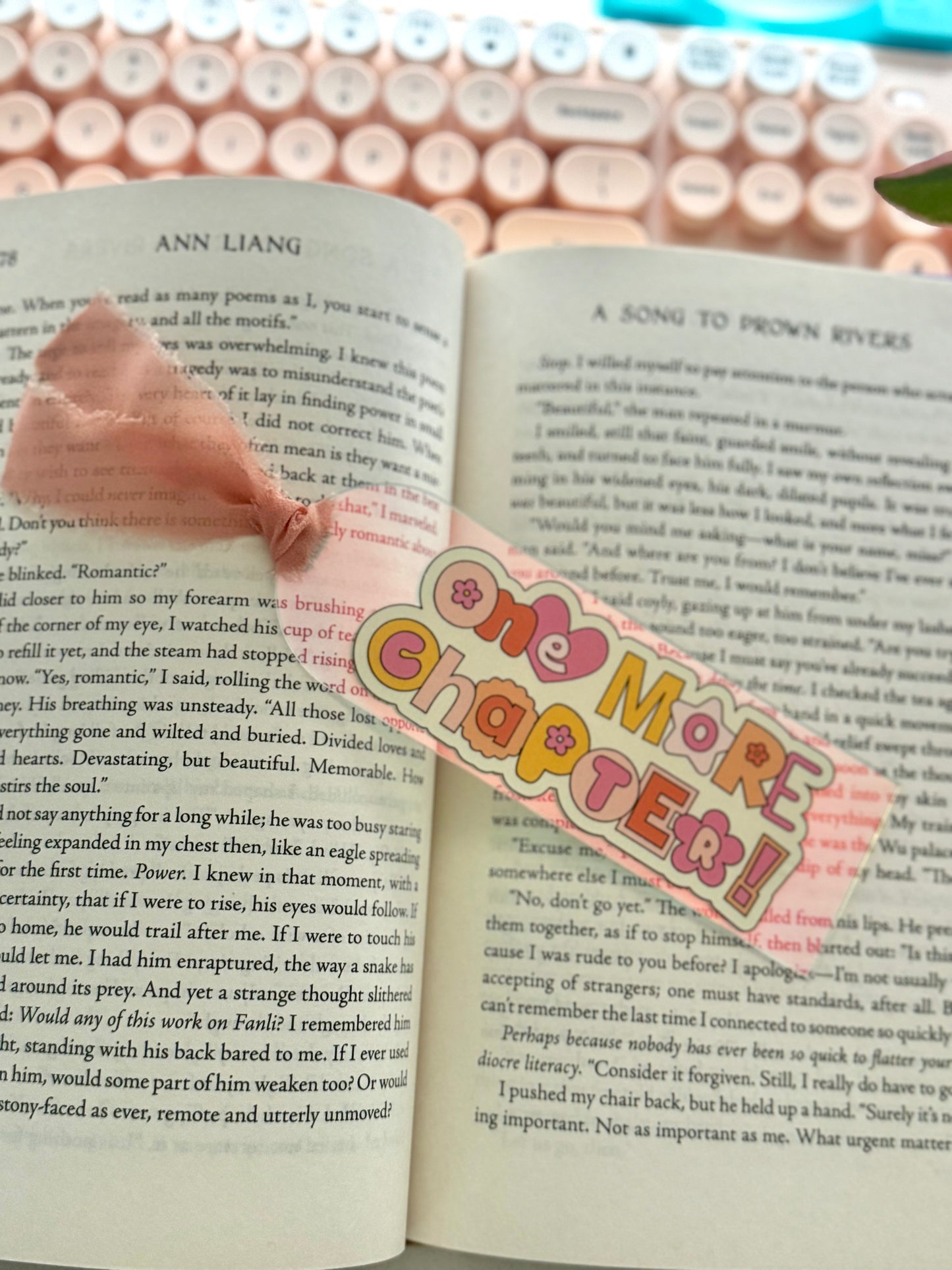 One More Chapter Iridescent Acrylic Bookmark