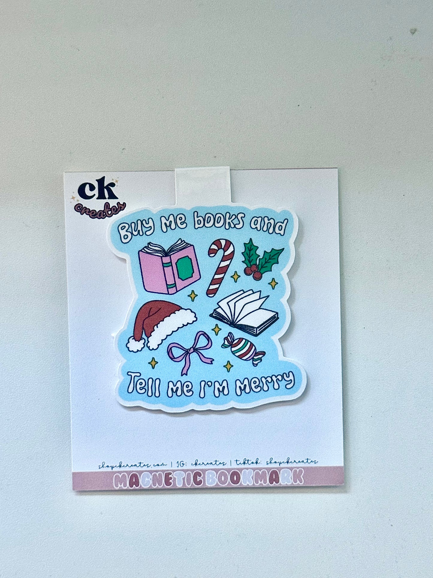 Buy Me Books Christmas Magnetic Bookmark