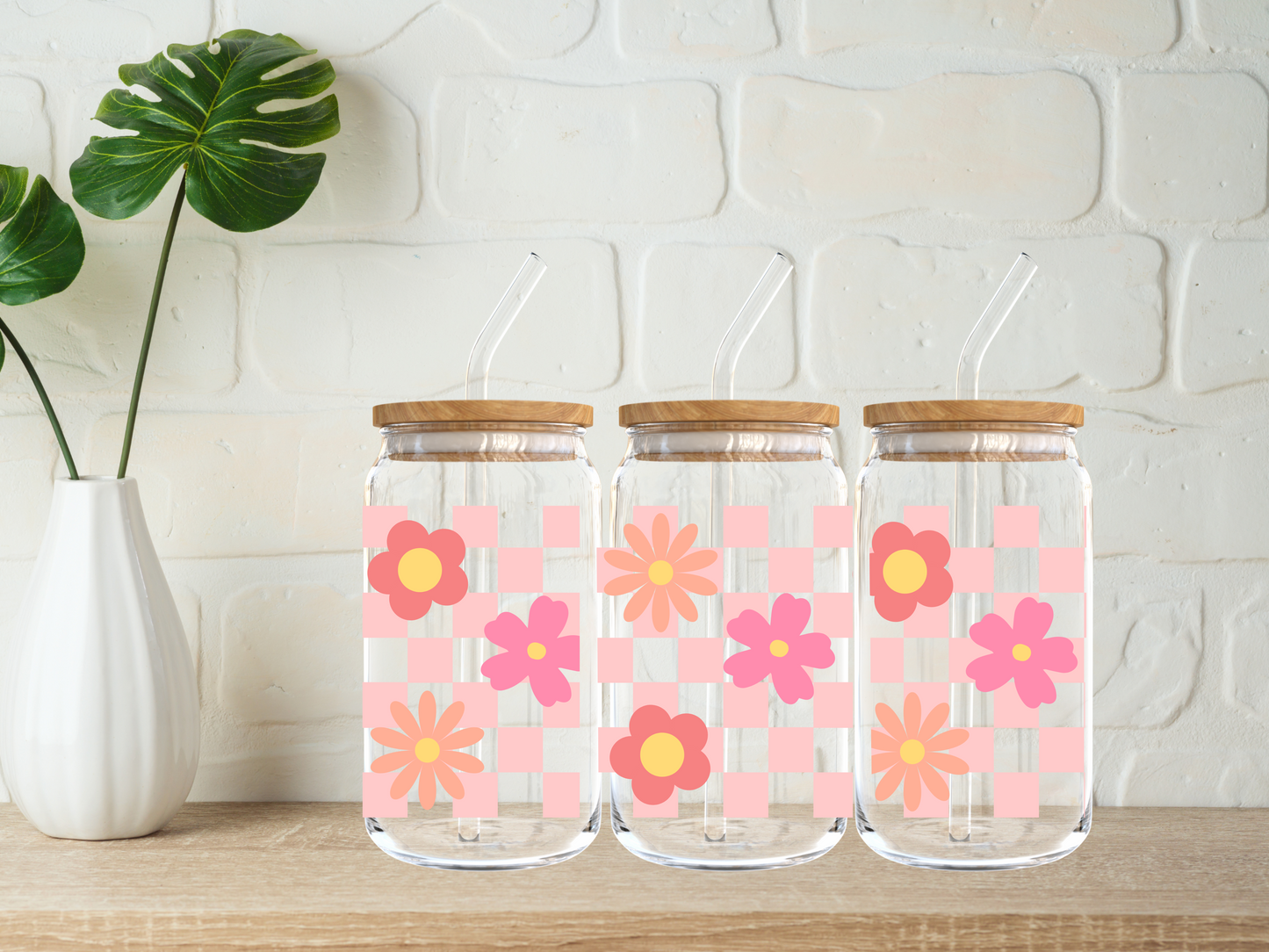 Flower Power 16oz Libbey Cup