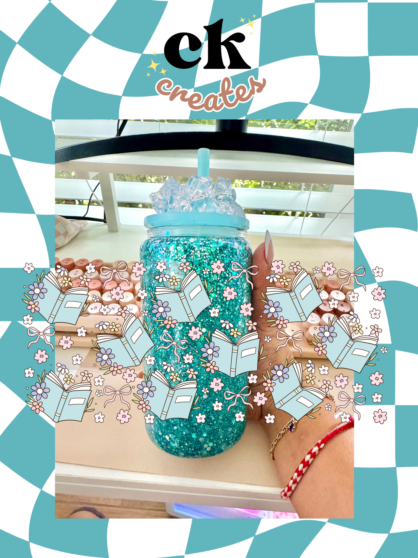 Bookish Girly 16oz Snowglobe Tumbler