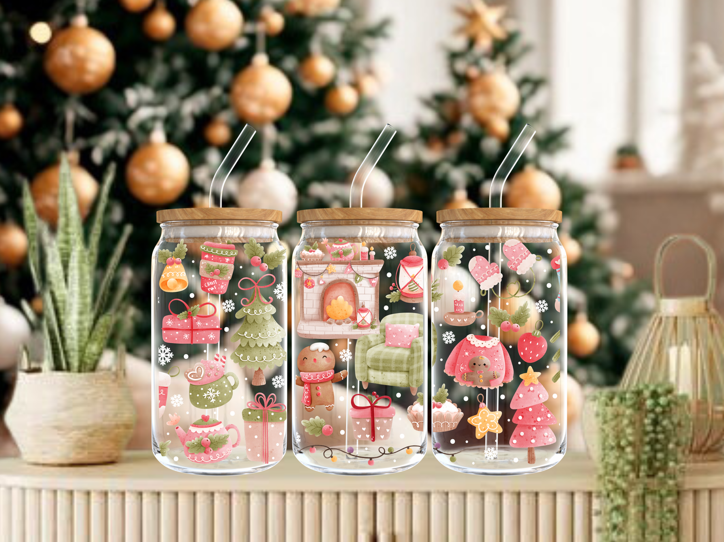 Cozy Christmas 16oz Libbey Cup
