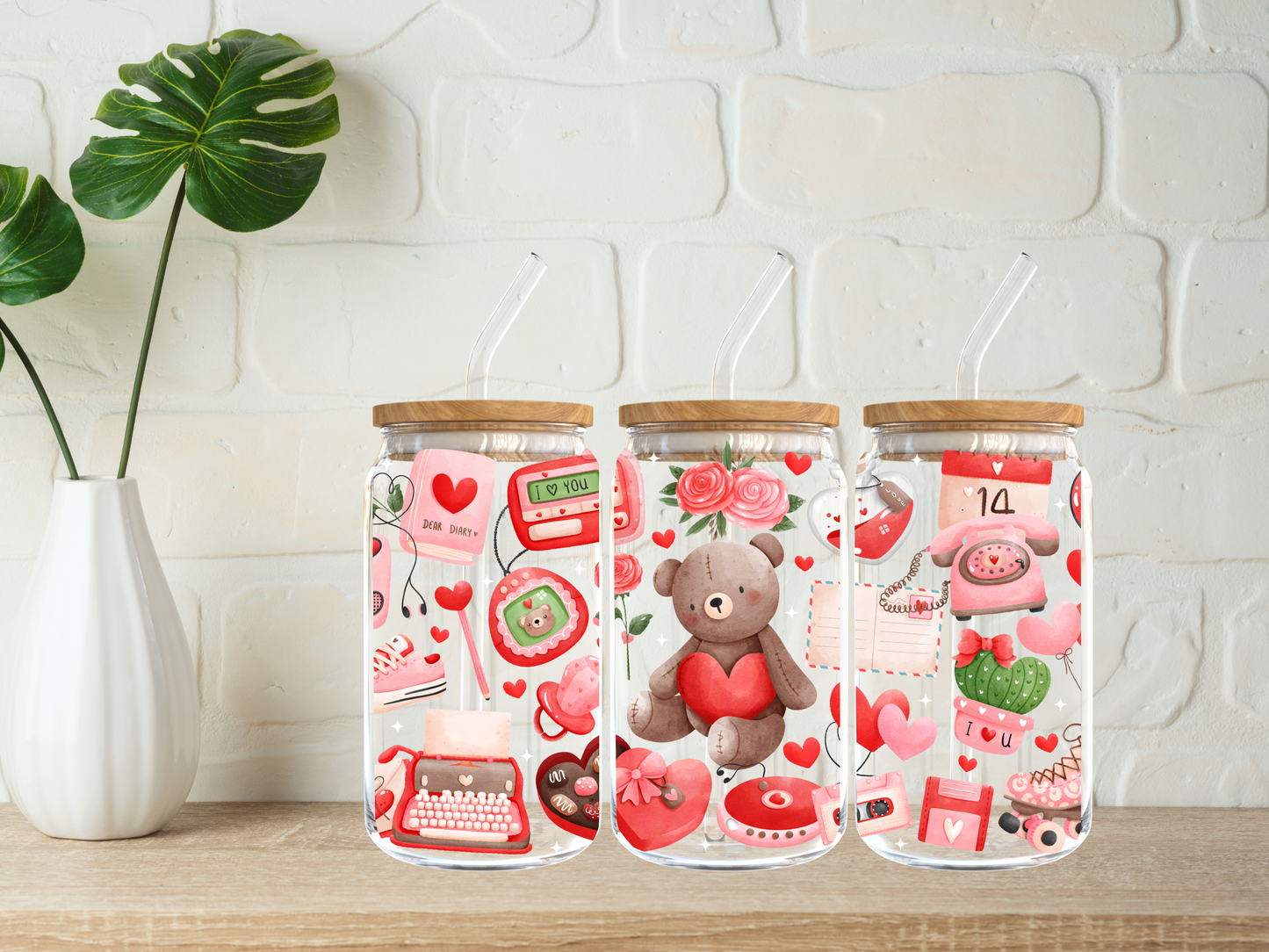 Valentines Nostalgia 16oz Libbey Cup
