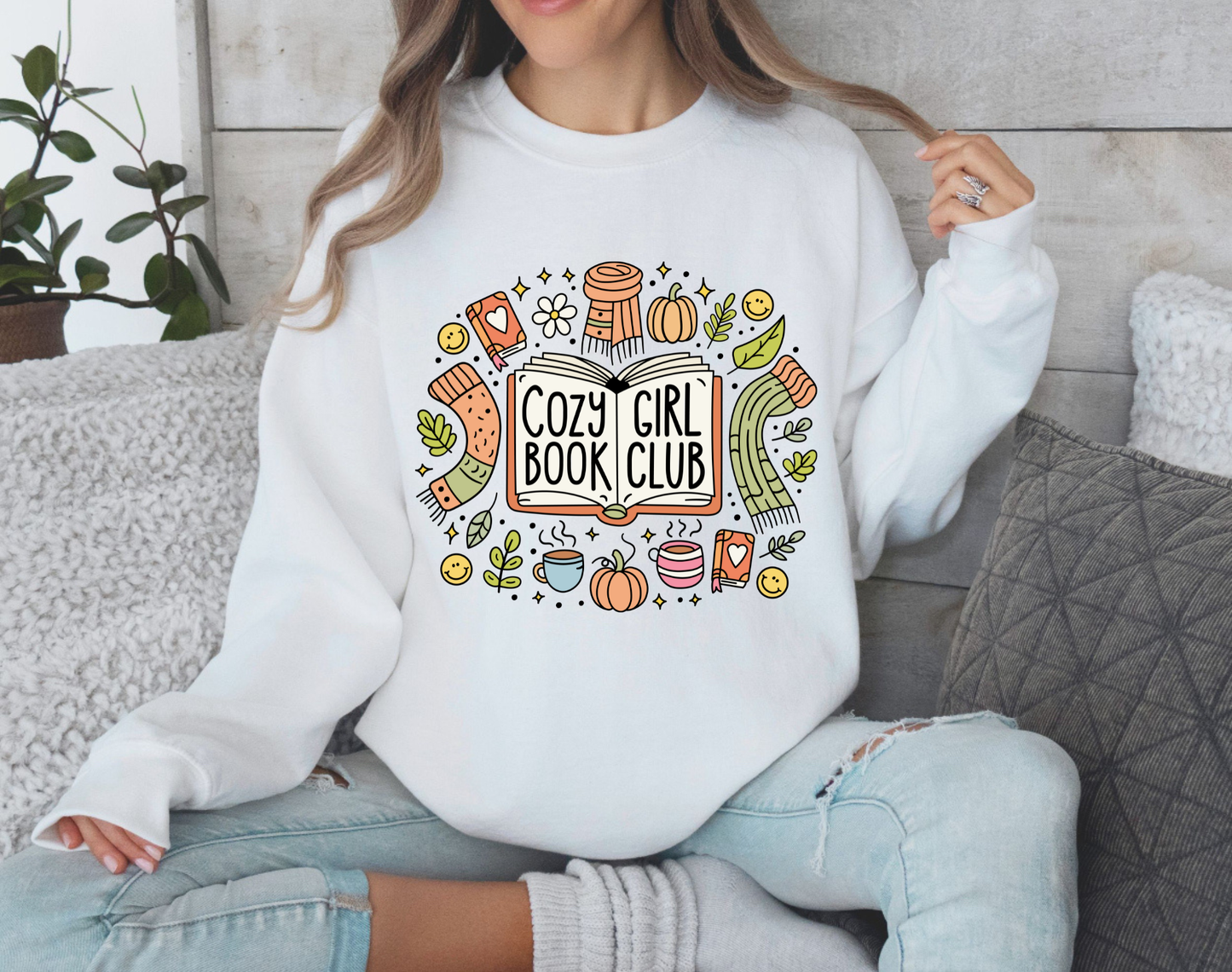 Cozy Girl Book Club Sweater