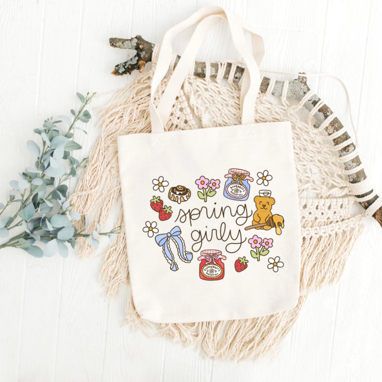 Spring Girly Tote Bag