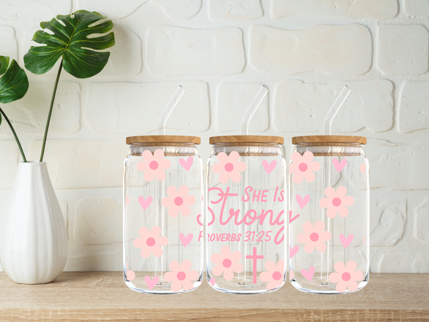 She is Strong 16oz Libbey Cup