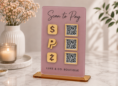 Simple Social Media/Payment Sign