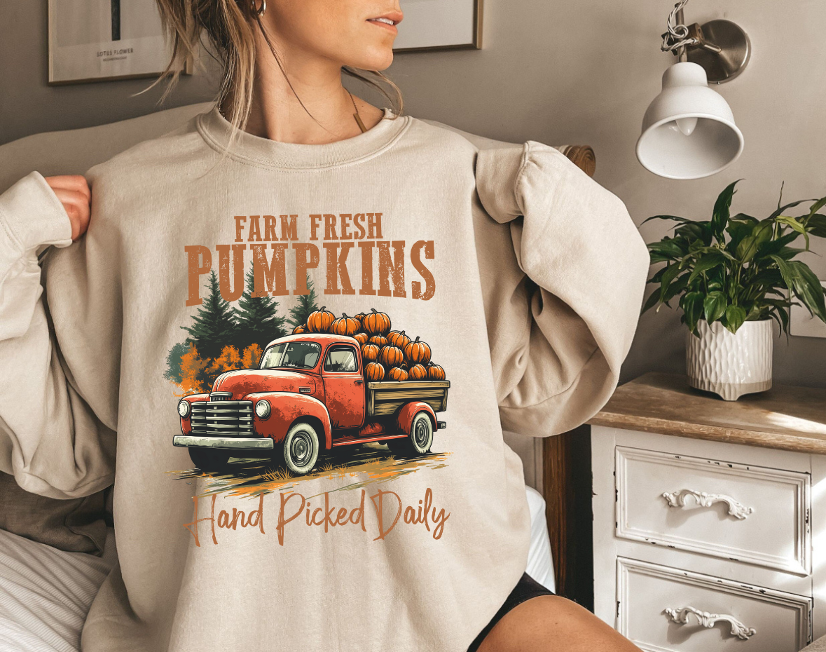 Handpicked Daily Pumpkin Crewneck Sweatshirt