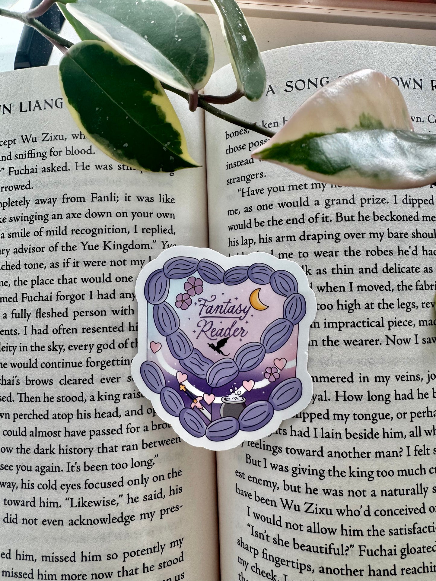 Fantasy Reader Cake Sticker