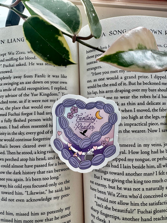 Fantasy Reader Cake Sticker