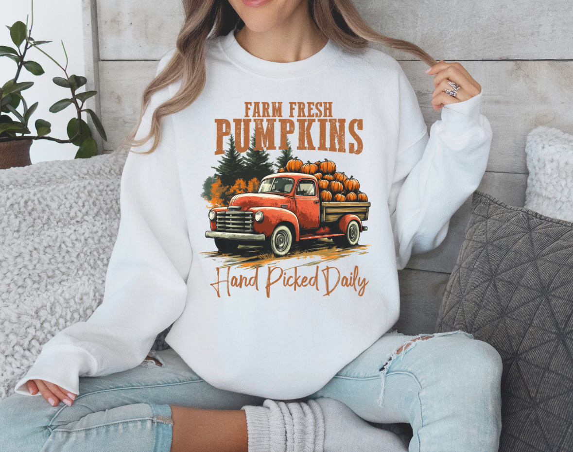 Handpicked Daily Pumpkin Crewneck Sweatshirt