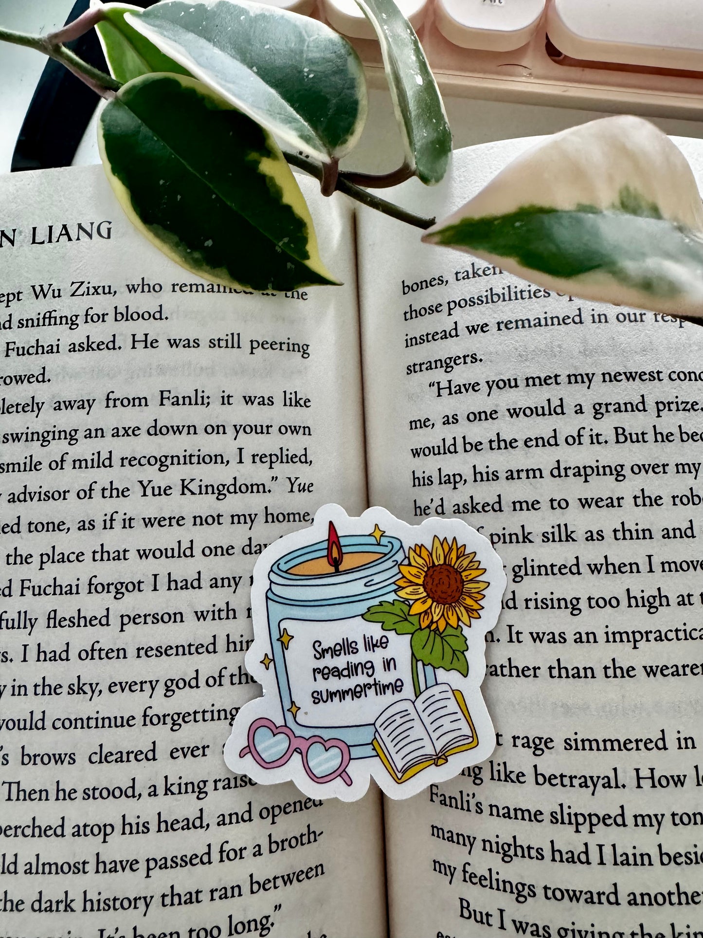 Summer Bookish Candle Sticker
