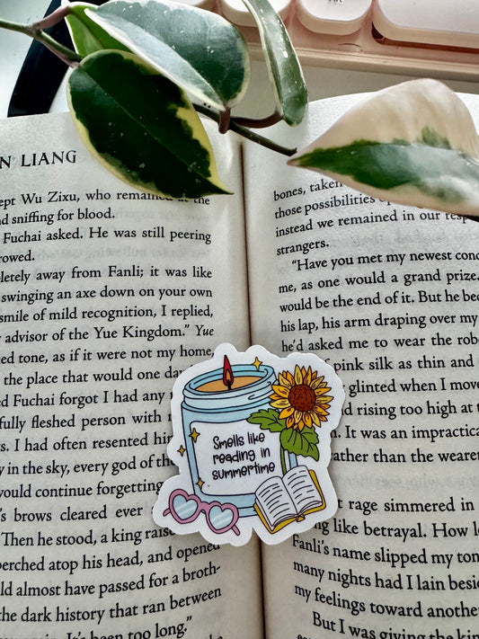Summer Bookish Candle Sticker