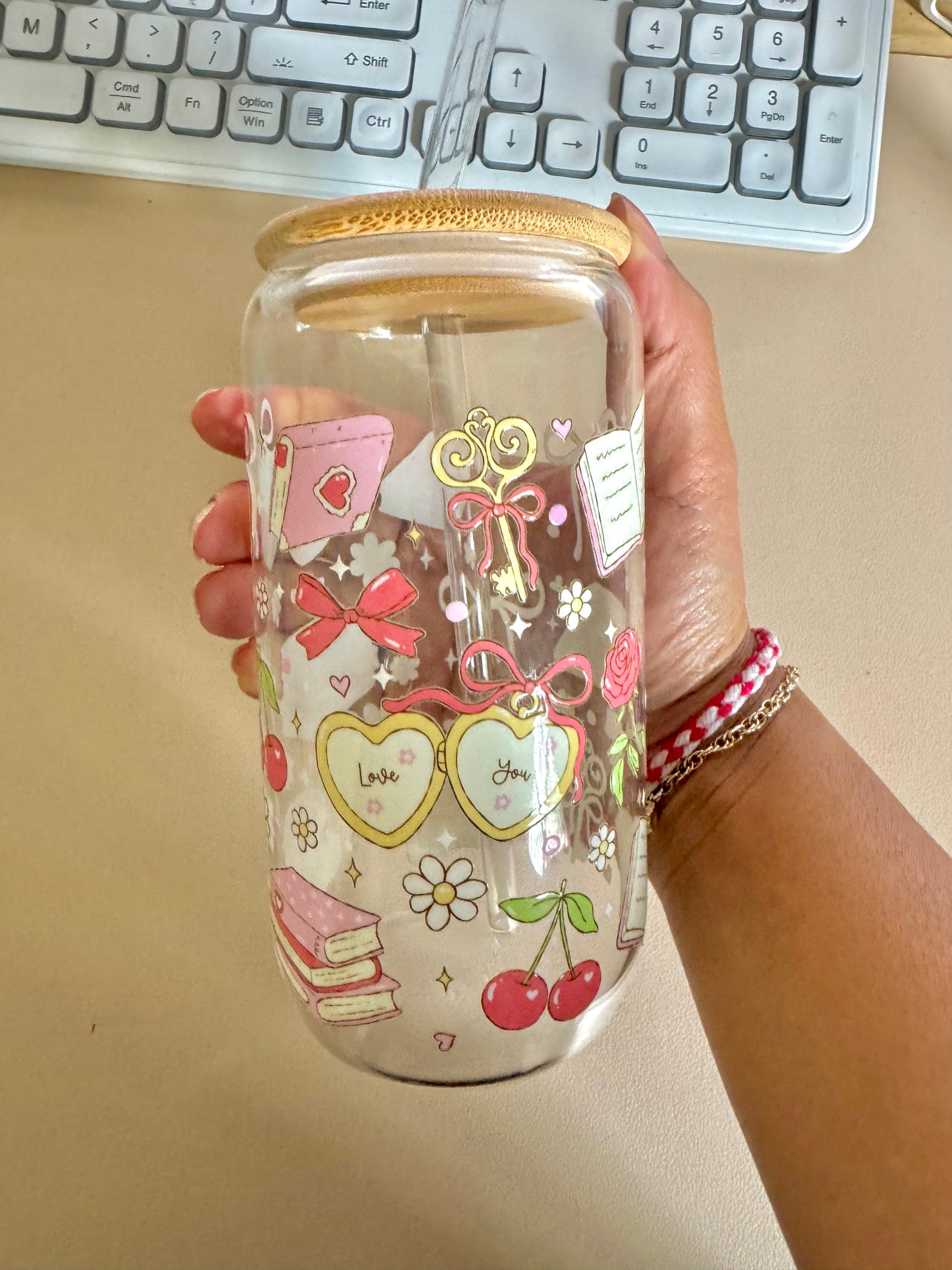 Book Lover 16oz Libbey Cup