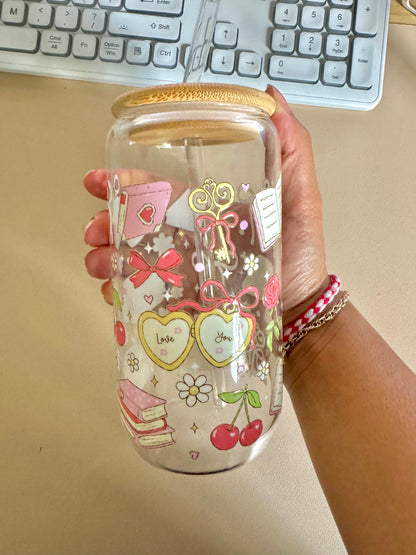 Book Lover 16oz Libbey Cup
