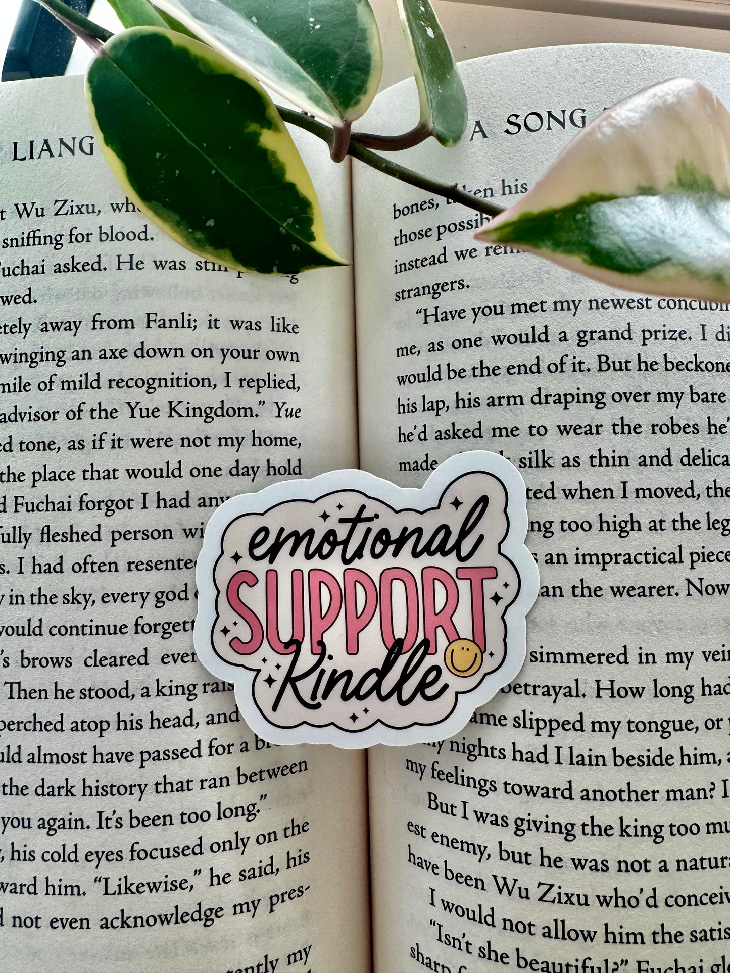 Emotional Support Kindle Sticker
