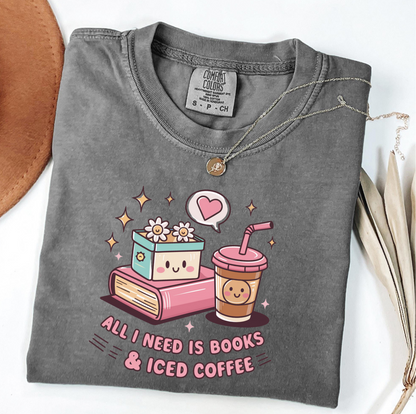 Books & Iced Coffee T-Shirt
