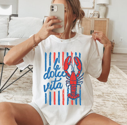 La Dolce Vita Lobster Adult T-Shirt