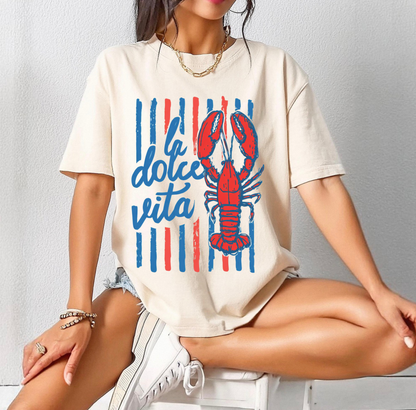 La Dolce Vita Lobster Adult T-Shirt
