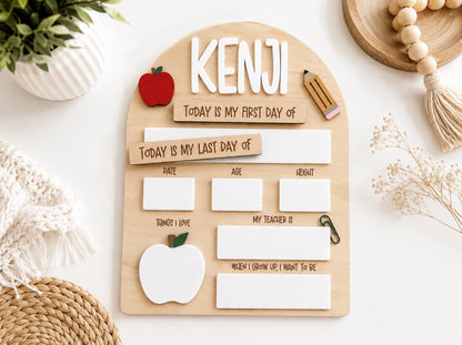 Personalized Back To School Sign Board