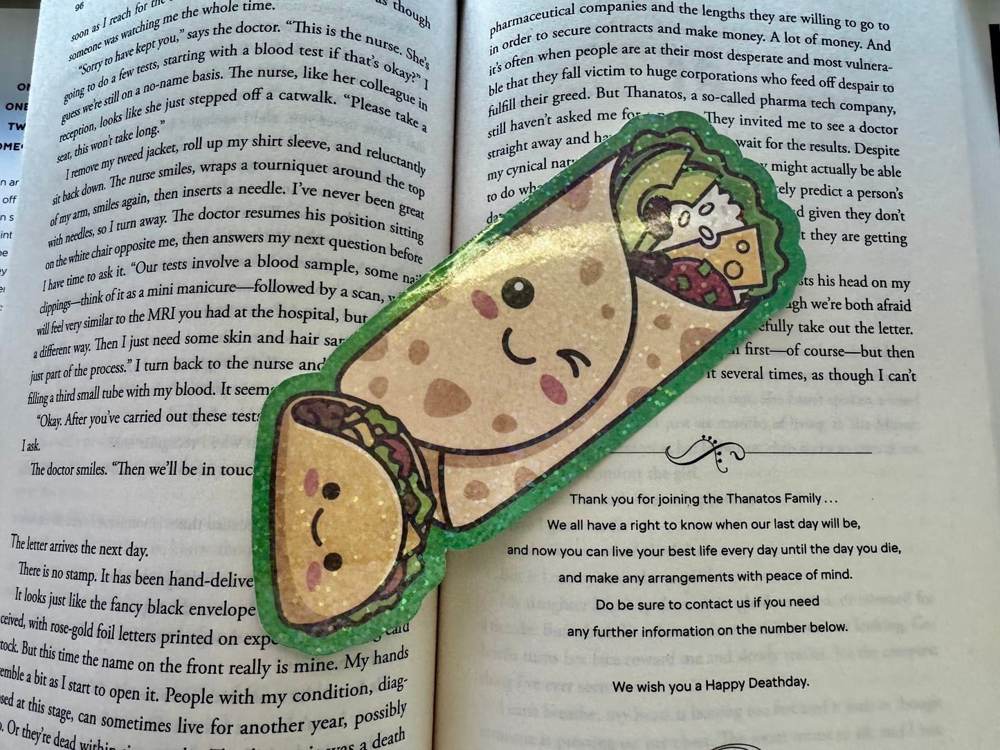 Holographic Burrito Bookmark