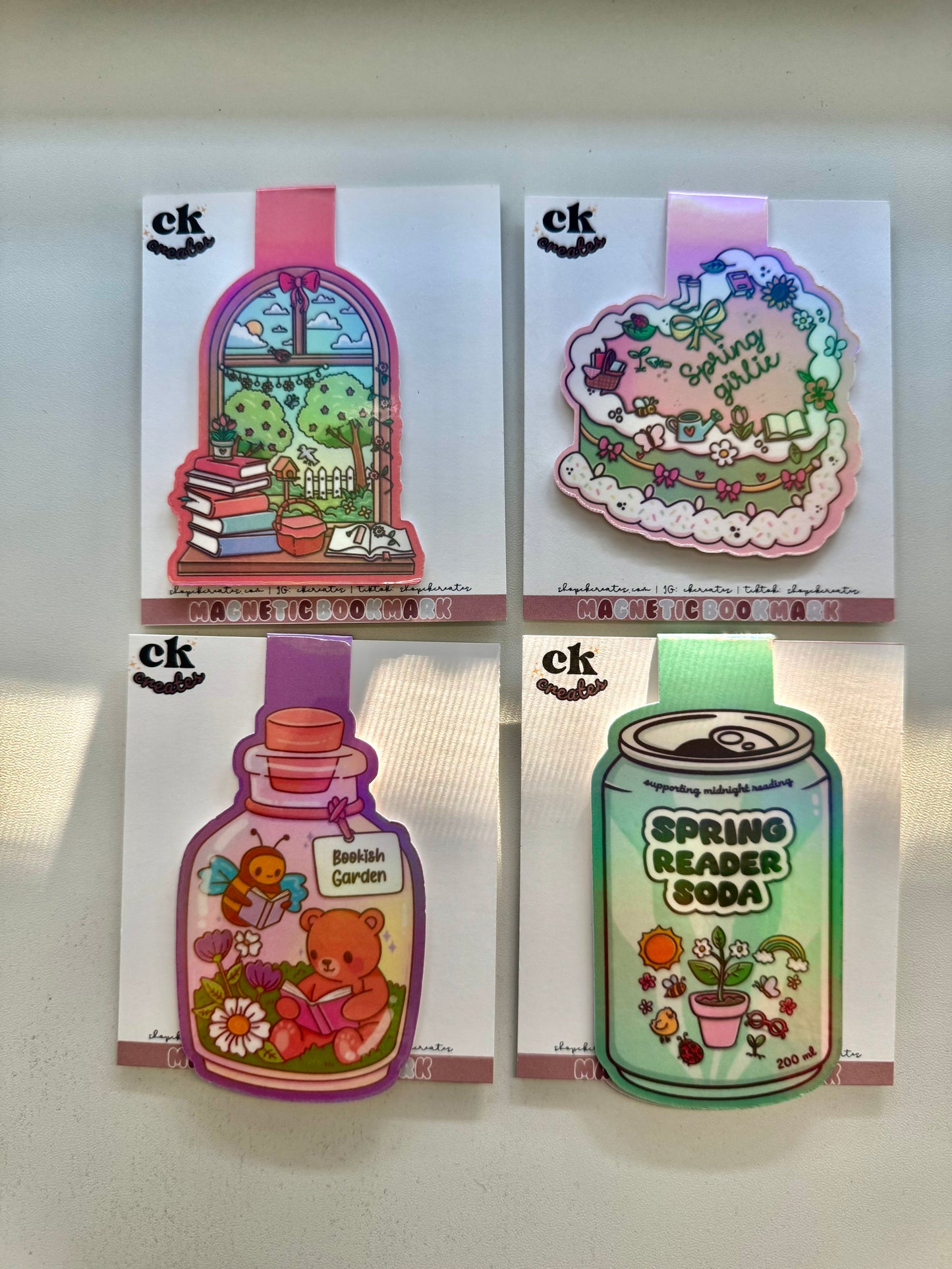 Holographic Spring Magnetic Bookmark