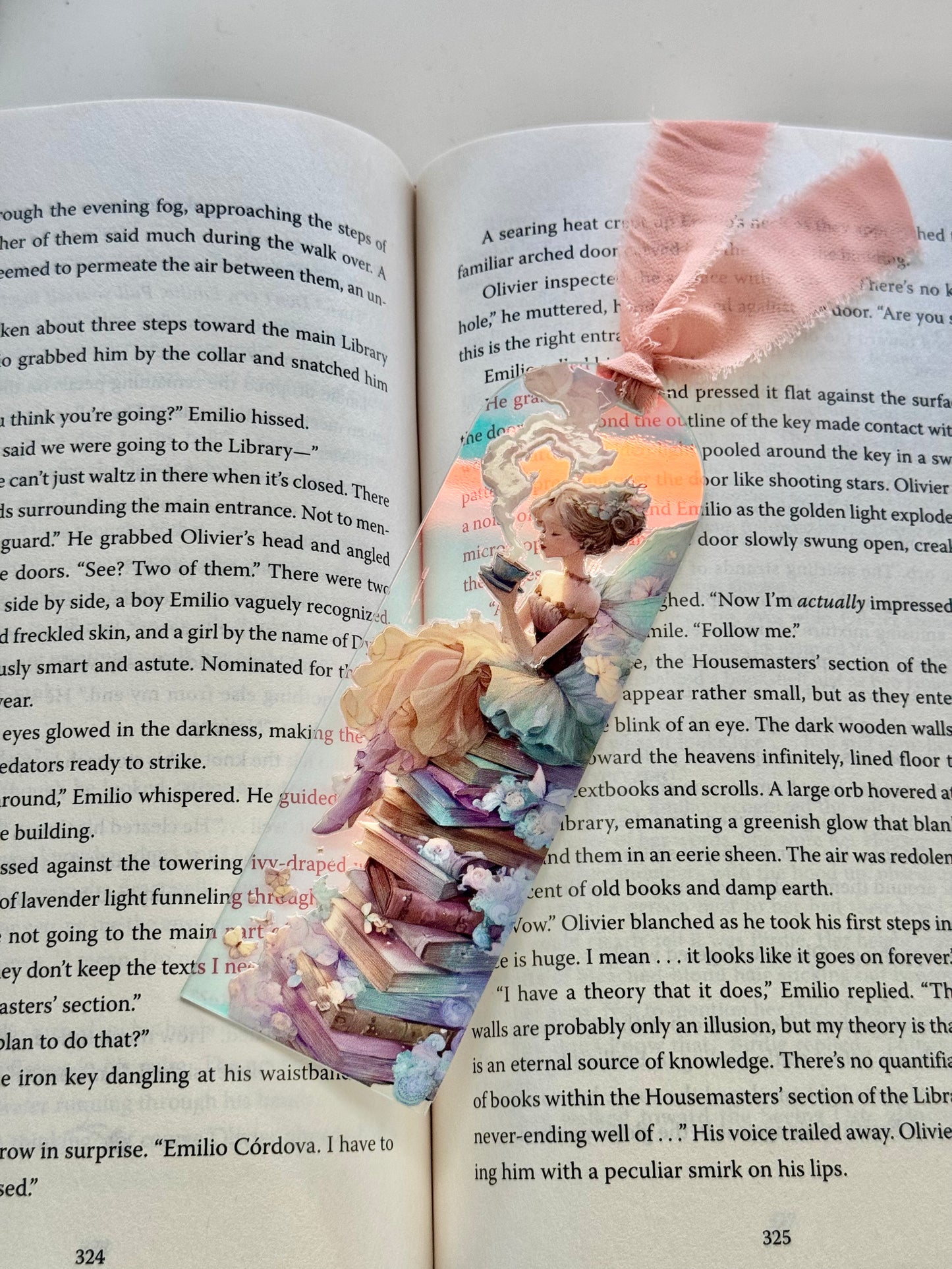 Whimsical Fairy Iridescent Acrylic Bookmark