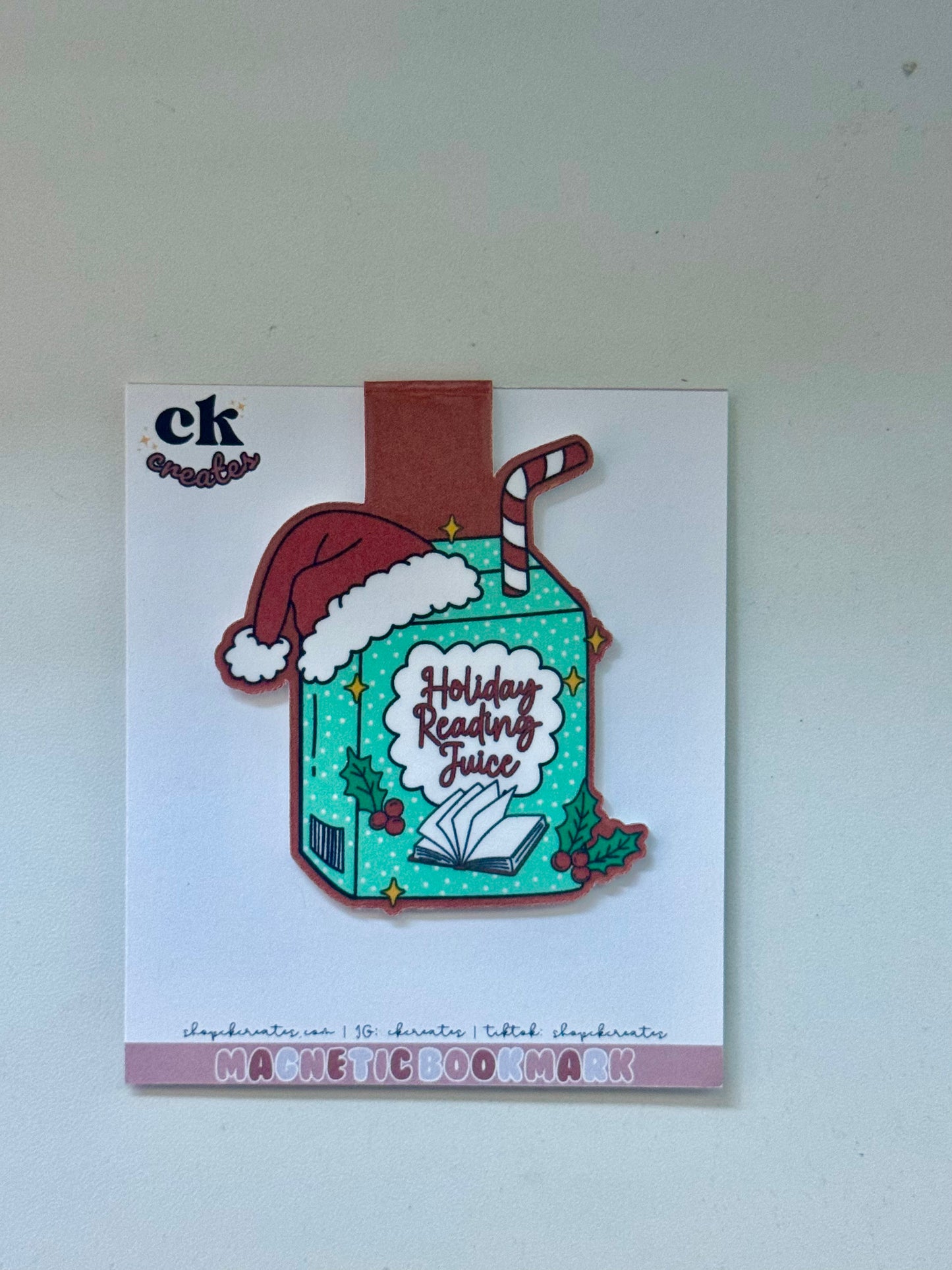 Holiday Reading Juice Magnetic Bookmark
