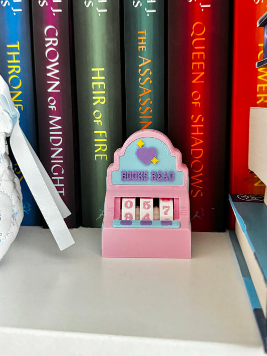 Retro Slot Machine Book Counter