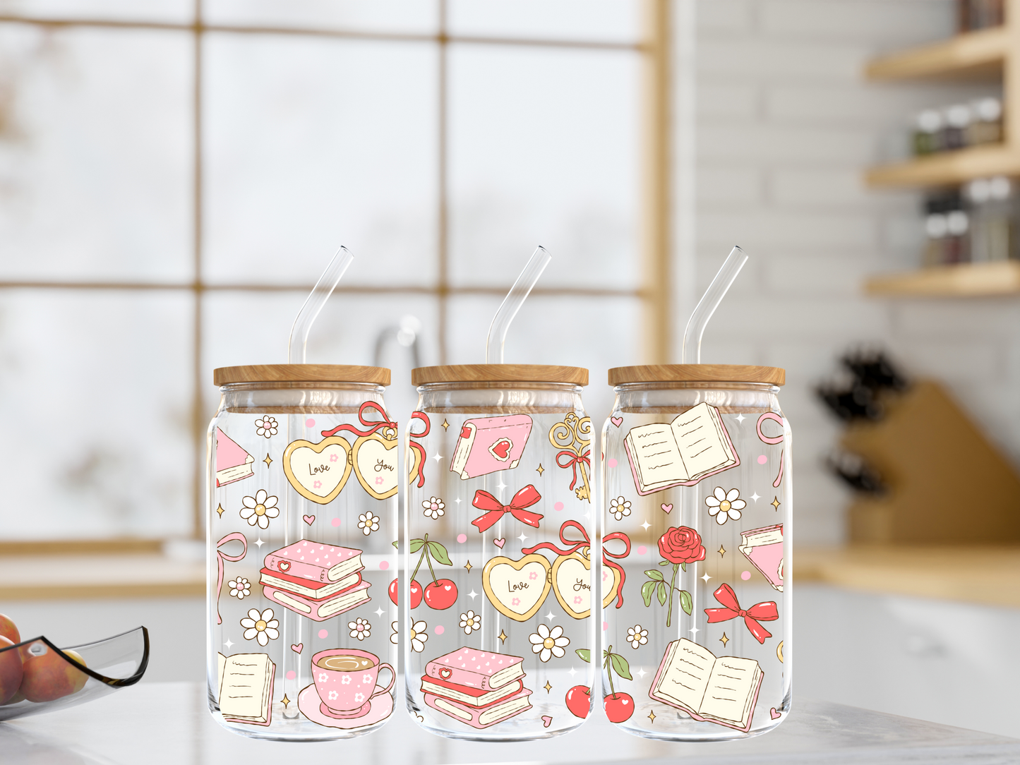 Book Lover 16oz Libbey Cup