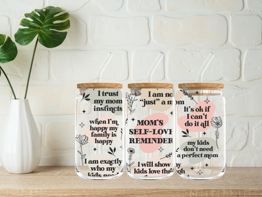 Mom Self Love 16oz Libbey Cup