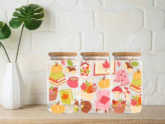 Cozy Fall 16oz Libbey Cup