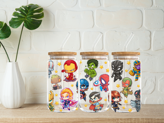 Cute Superhero 16oz Libbey Cup