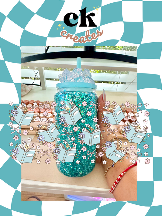 Bookish Girly 16oz Snowglobe Tumbler