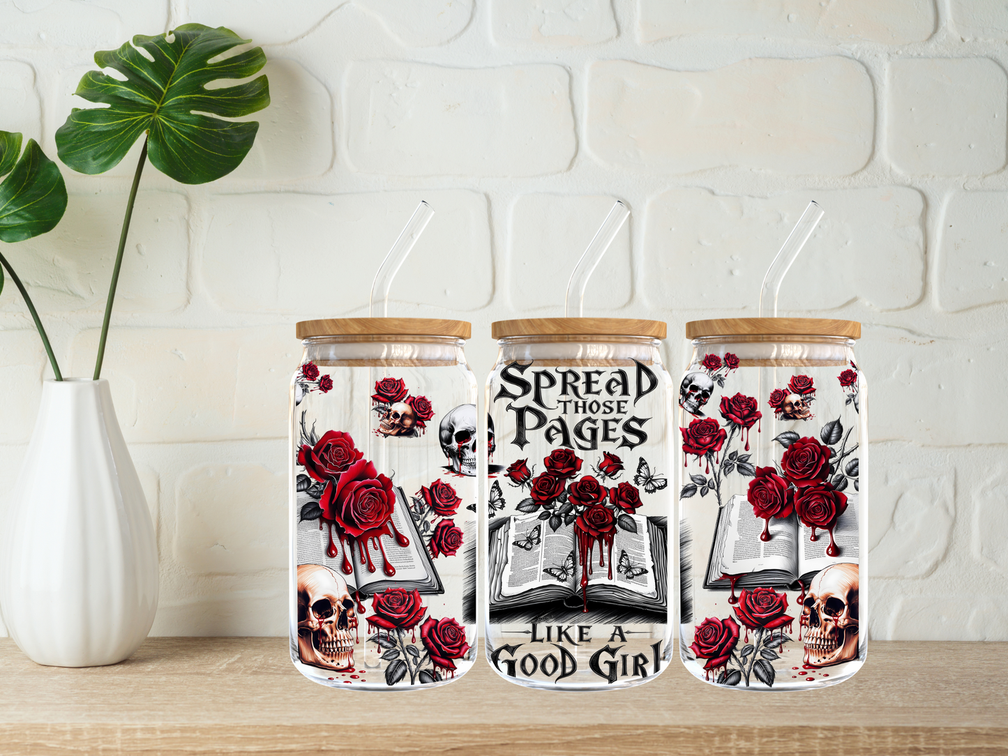 Spread Those Pages 16oz Libbey Cup