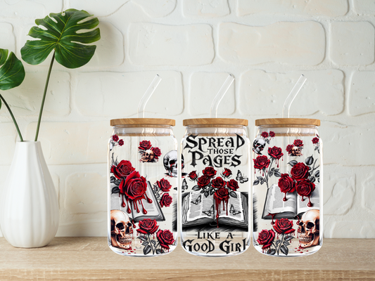 Spread Those Pages 16oz Libbey Cup
