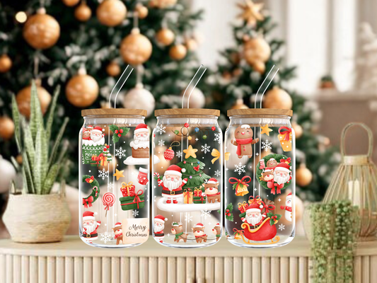Christmas Santa 16oz Libbey Cup