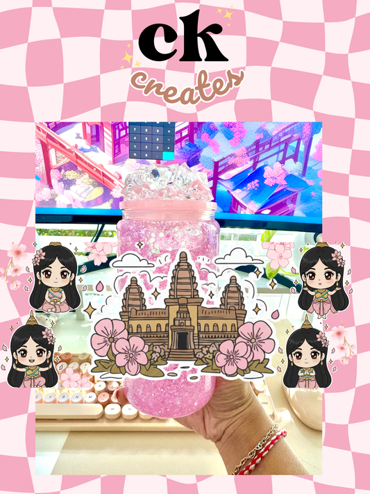 Kawaii Khmer 16oz Snowglobe Tumbler