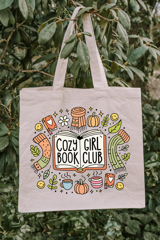 Cozy Book Club Tote Bag